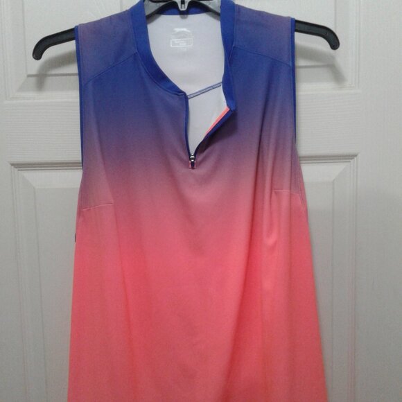 Slazenger Golf 3X Purple /Orange Ombre Sleeveless 1/4 Zip Shirt - Picture 1 of 3